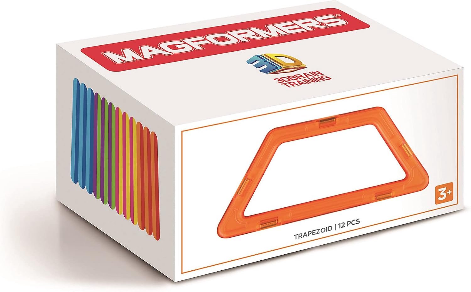 Magnetisch Bouwspeelgoed - 12 Grote Trapeziums in 4 Kleuren