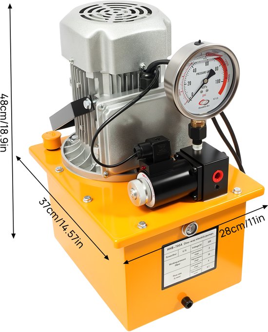 Hydraulische Pomp EU Stekkertype - 750 W Vermogen - 7 Liter Inhoud - Staal Materiaal - Voor Hydraulische Apparaten — afbeelding 4