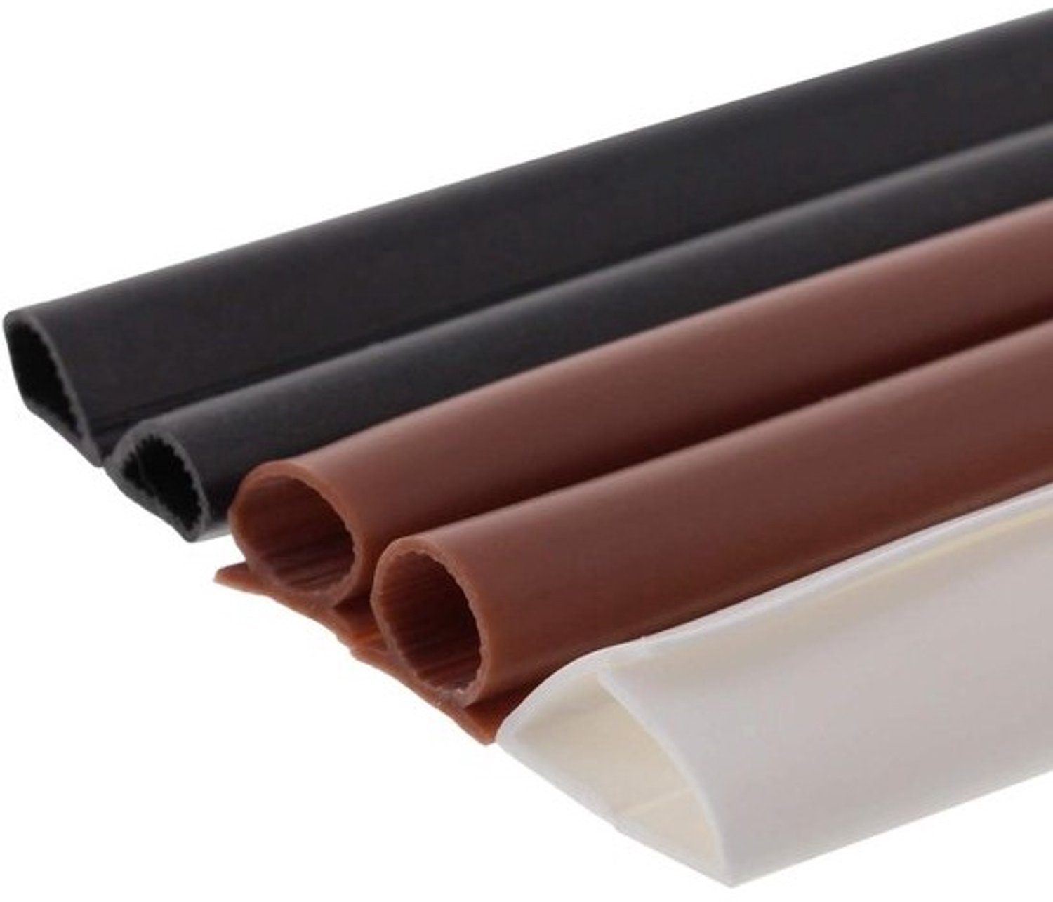 Deurafdichting profiel - Zelfklevende strip - Tocht weren - Flexibel siliconen - 7x8 mm - Bruin