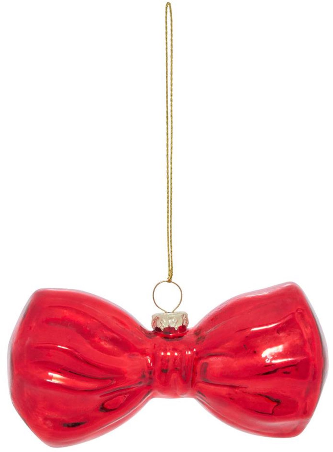 Feeric lights & Christmas Kerstboomversiering: rode glazen strik, 9 cm Rouge