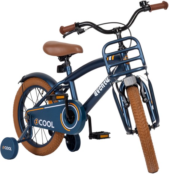 Aventuri 2Cool 3.0 Jongensfiets 16 Inch - Kinderfiets voor 4 tot 6 Jaar - 100-115 cm - Met Zijwieltjes - Blauw — afbeelding 5