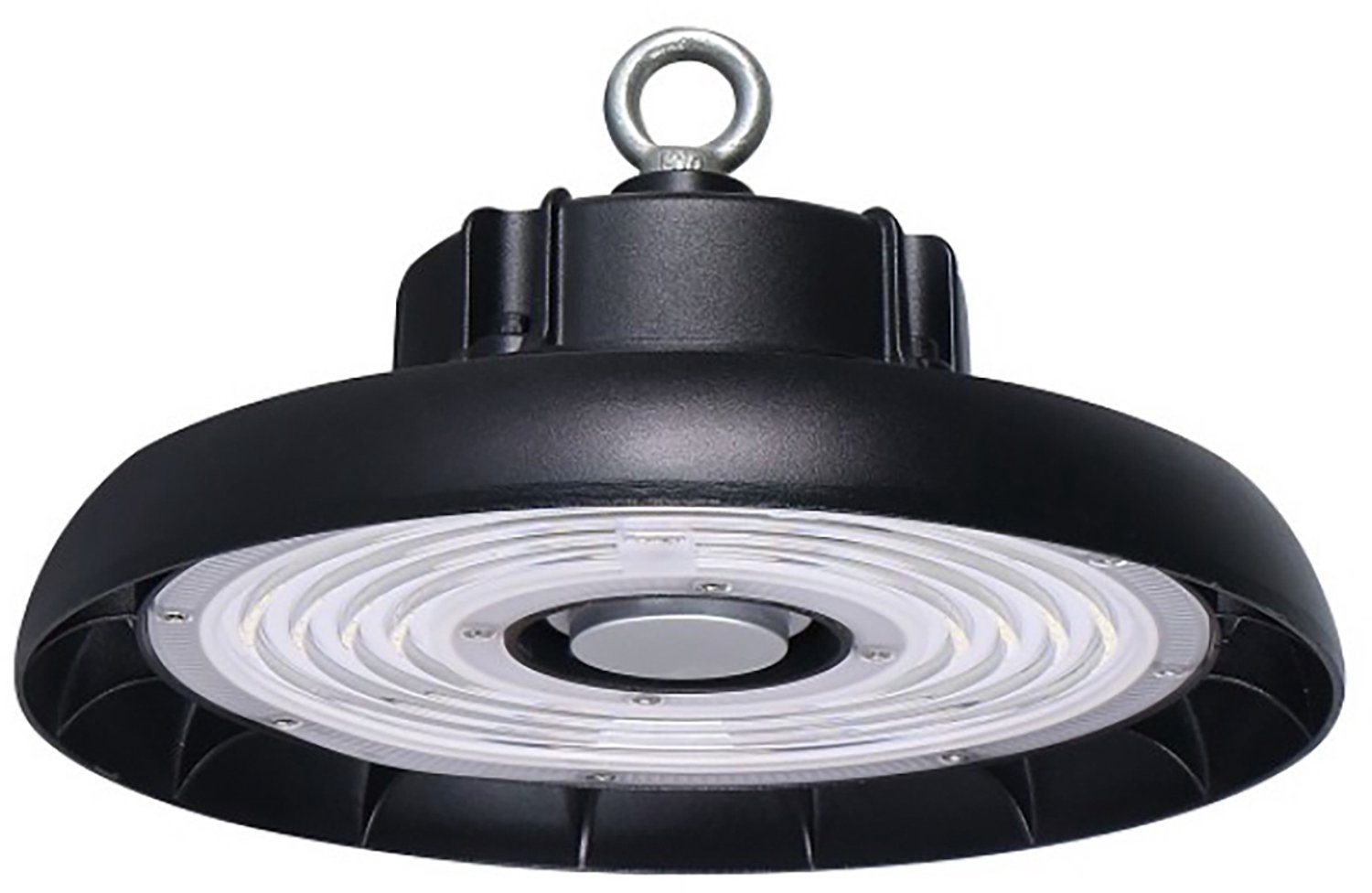 Qualu LED UFO High Bay 150W - Magazijnverlichting - Waterdicht IP65 - Helder/Koud Wit 6400K - Aluminium Zwart