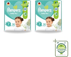 2 x Pampers – Luiers – Active Baby Dry Maat 7 – 30 Luiers - Grootverpakking - Vaatwasstrips - Luiers Voor Baby - Droge Luiers - Comfortabele Luiers - Langdurige Droogheid - Huidbescherming