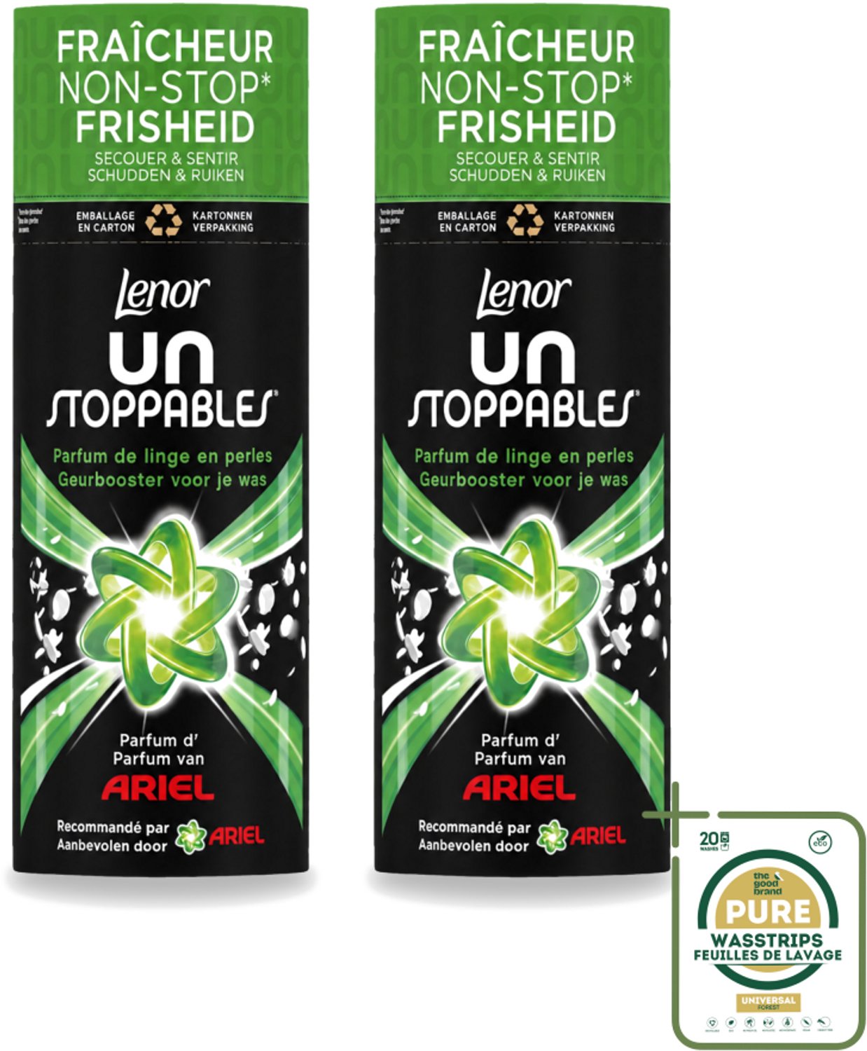 2 x Lenor Unstoppables – Geurbooster – Ariel – 13 Wasbeurten – 165 g - Wasstrips - Geurbooster Was - Frisse Geur Was - Wasgeur - Wasgeur Boost - Geurparfum Was