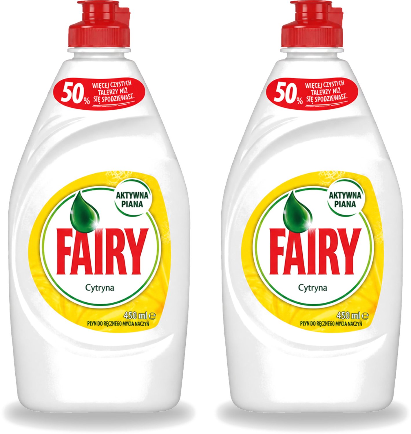 2 x Fairy – Afwasmiddel – Citroen – 450 ml - Voordeelverpakking - 2 stuks