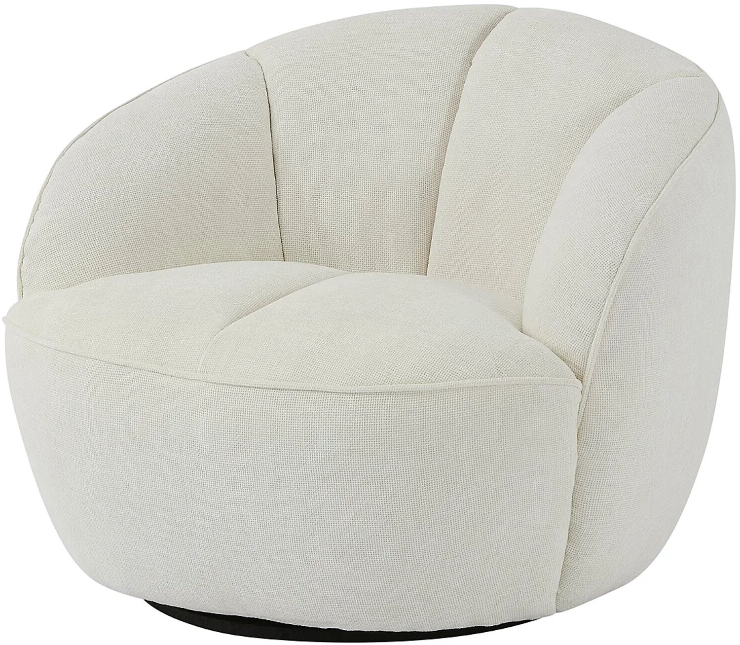 Vente-unique Fauteuil in gebroken wit getextureerde stof RALIBO