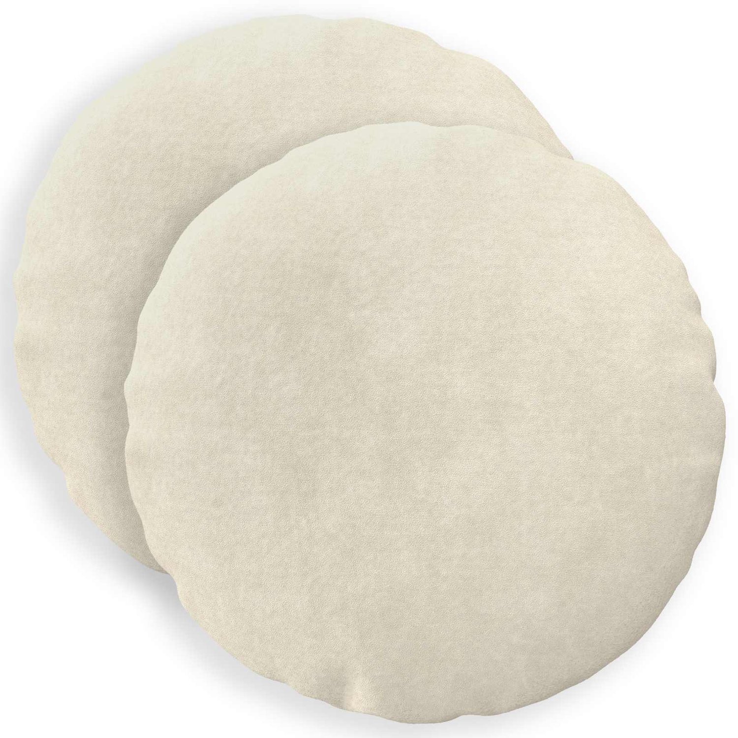 vidaXL Dekenkussen - 2 - st - HEERLEN - Crèmekleurig - Diam. - 40 - cm