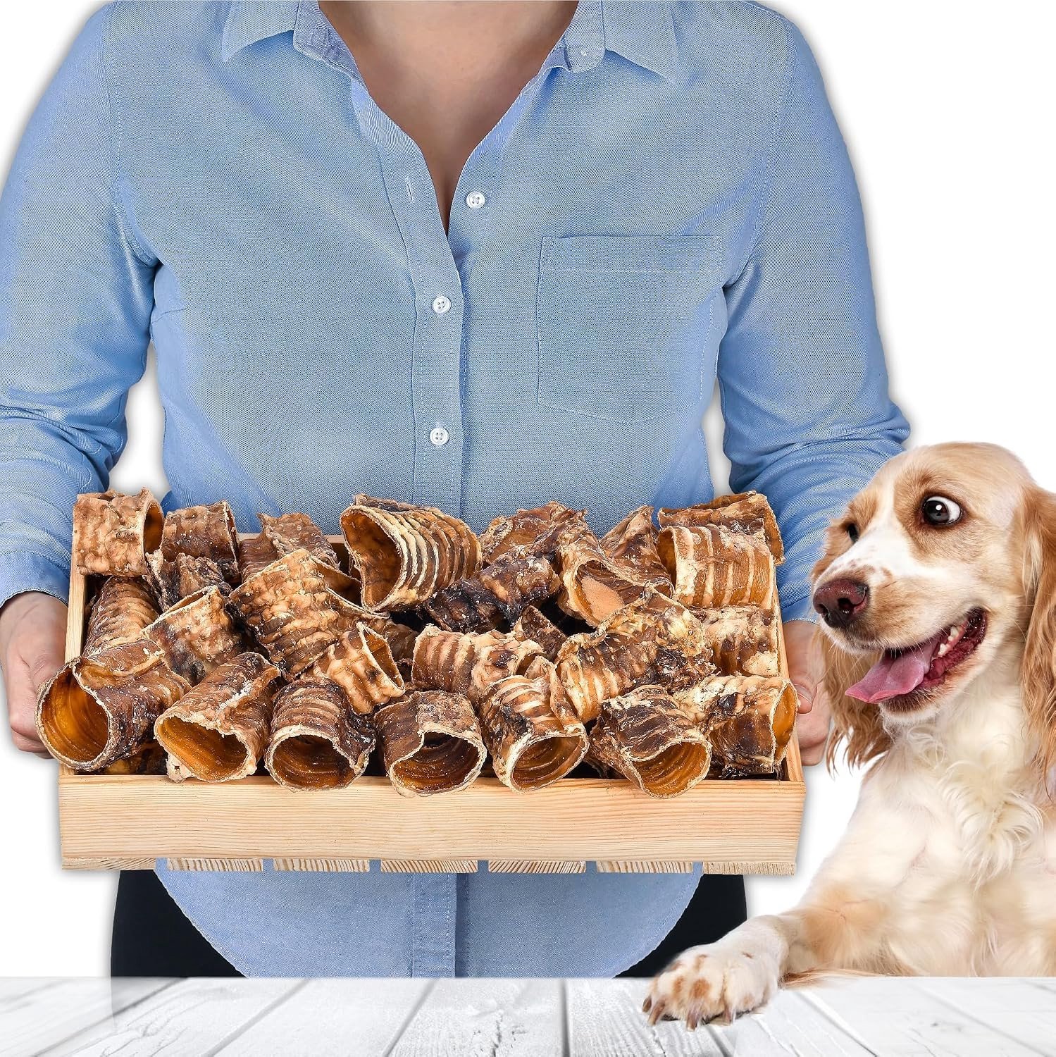 Honden Kauwsnacks - Natuur - 5-8 cm - 100% Rundvlees - Voor Kleine en Middelgrote Honden