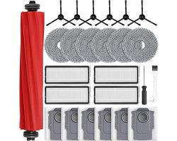Accessoirekit voor Roborock Qrevo Pro/Qrevo S – 25 stuks: 1 hoofdborstel, 6 stofzakken, 6 reinigingspads, 4 HEPA-filters, 6 zijborstels, reinigingsborstel en schroevendraaier