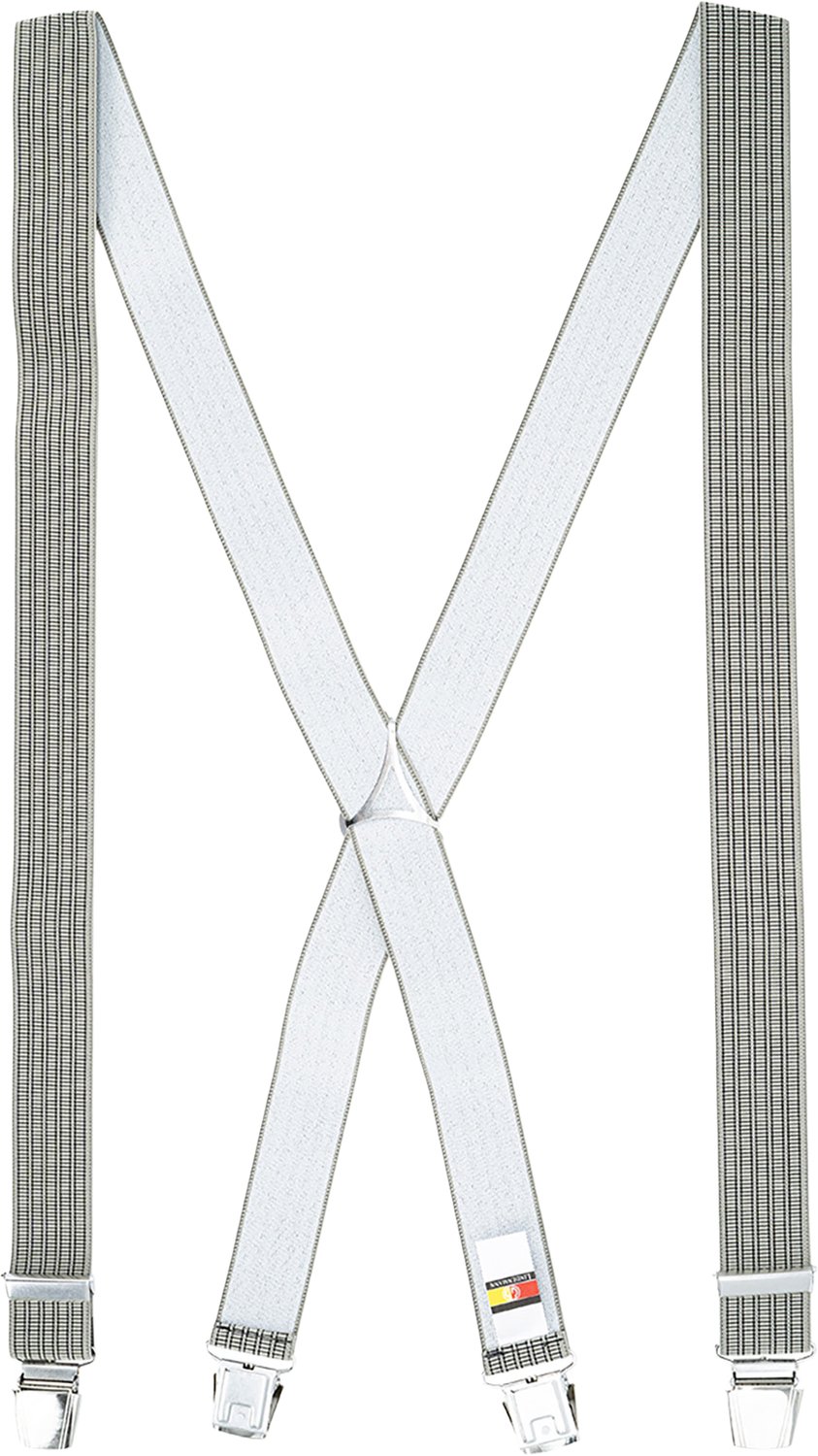 LINDENMANN heren bretels met extra sterke clips X-vorm - beige dessin