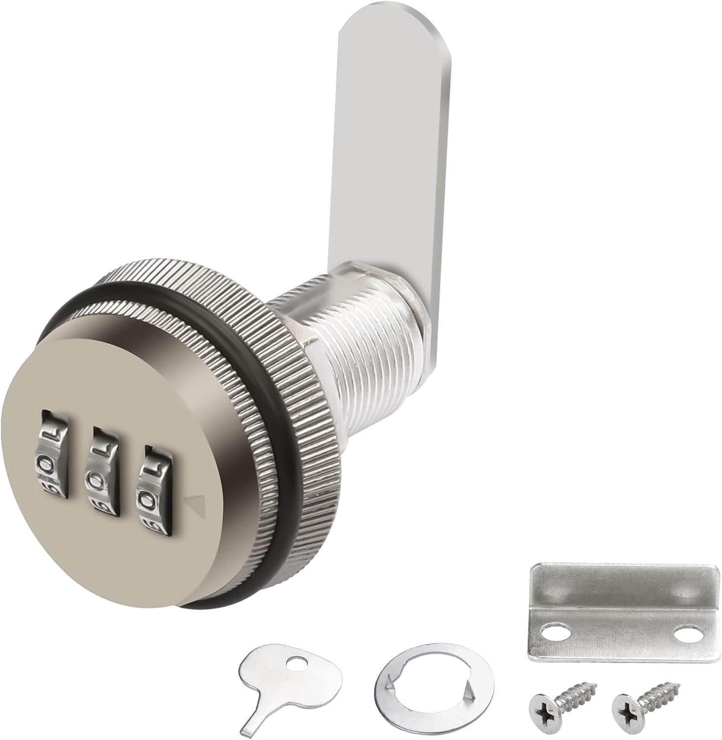Combinatieslot met nokken, met een wachtwoord gecodeerd ladeslot met cilinder van 1,9 cm, verchroomde afwerking, combi-veiligheidsslot voor brievenbus (30 mm brons)
