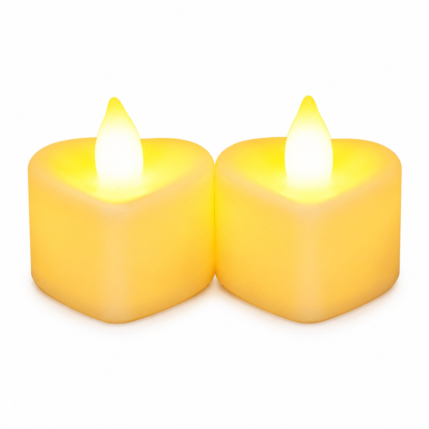 led kaarsen - hartvormige uitvoering, 3,9 x 3,4 cm, kunststof, voor LR1130-batterijen, romantische decoratie