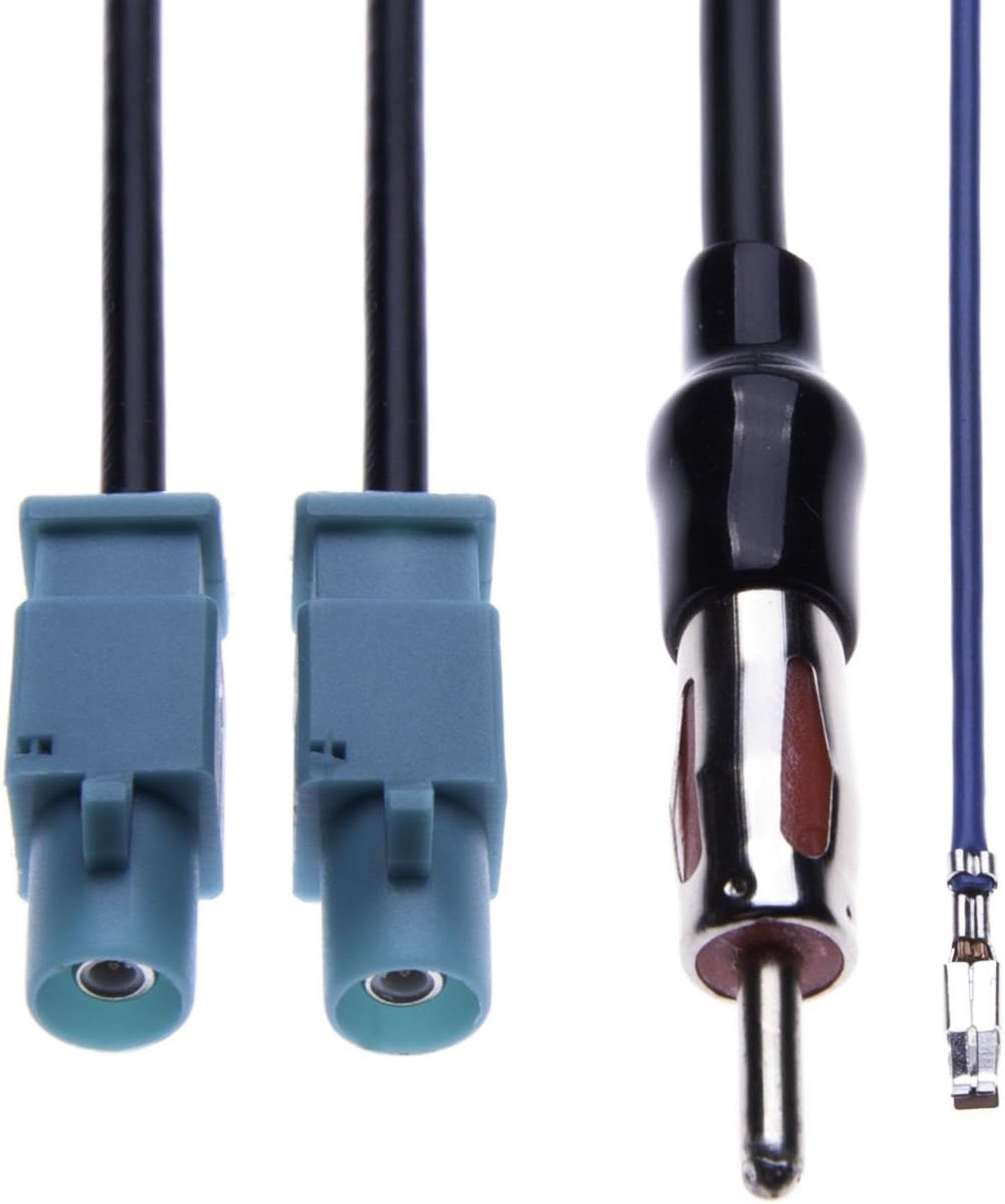 Antenneadapter DIN 1 naar 2 FAKRA - autostereo-splitter - geschikt voor Volkswagen en meer - m-winkel