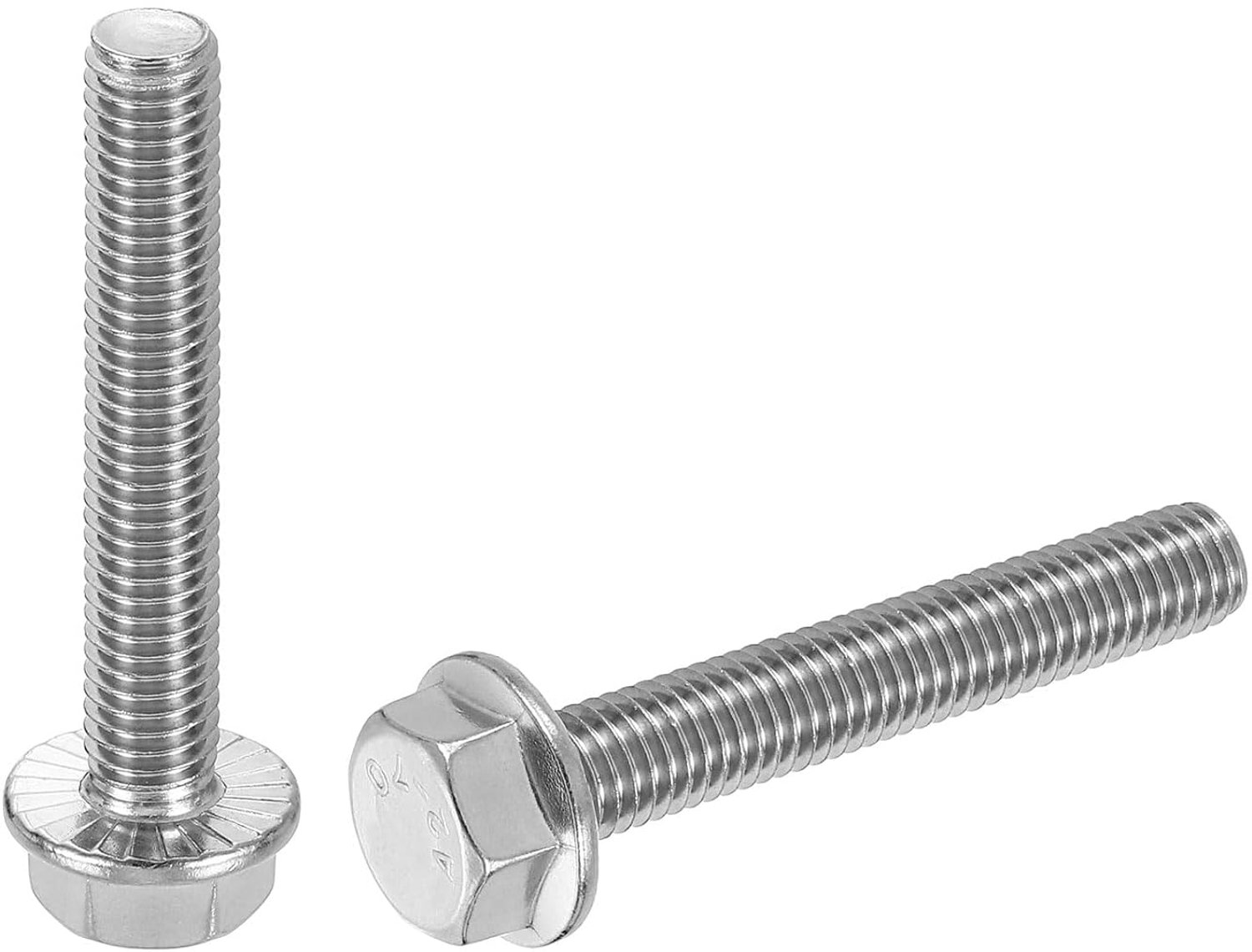 Flensschroeven M8-1,25 x 50 mm - roestvrij staal 304 - volledige schroefdraad - ideaal voor stevige bevestigingen - 5 stuks - m-winkel
