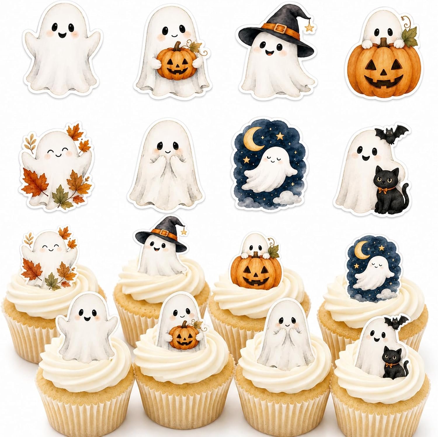 48 Stuks Halloween Taartdecoratie Eetbaar
