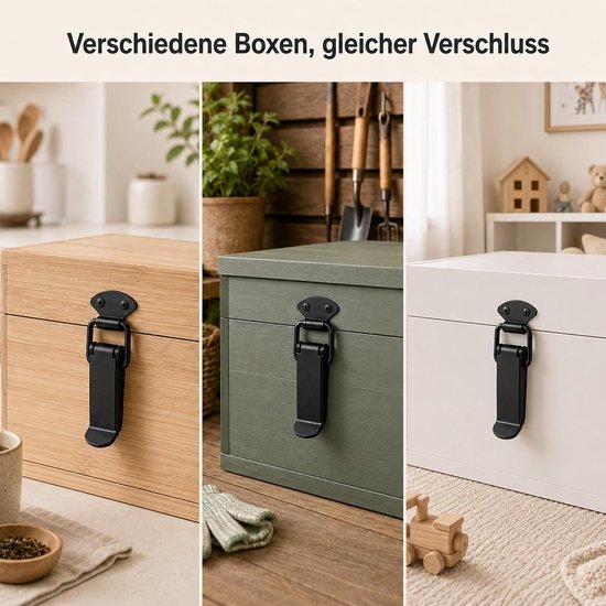 4 stuks spanelementen 45 mm, zwart, zonder slotgat, met schroeven — afbeelding 5