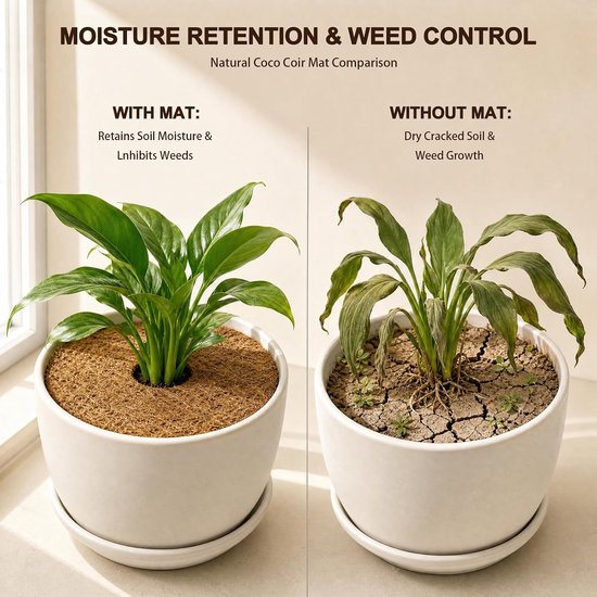 Kokosvezelmat voor planten, 50 x 100 cm — afbeelding 4