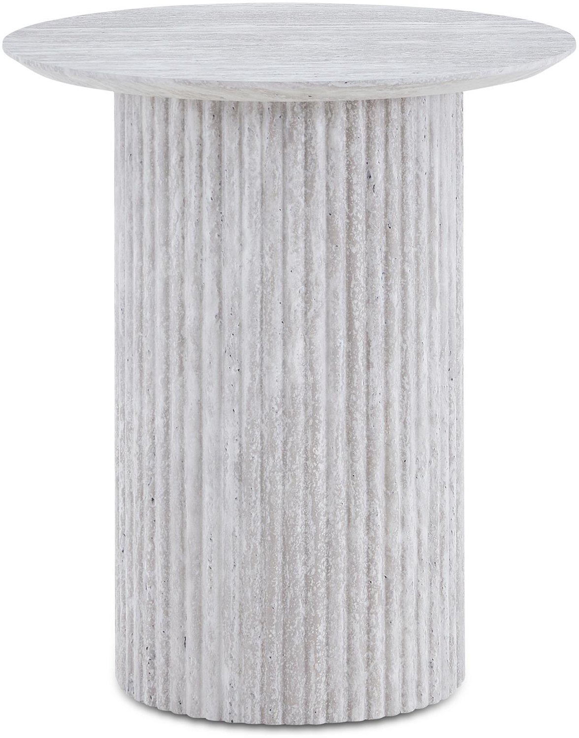 IDIMEX Bijzettafel TEBUR, rond, 45 cm, in travertinlook - grijs