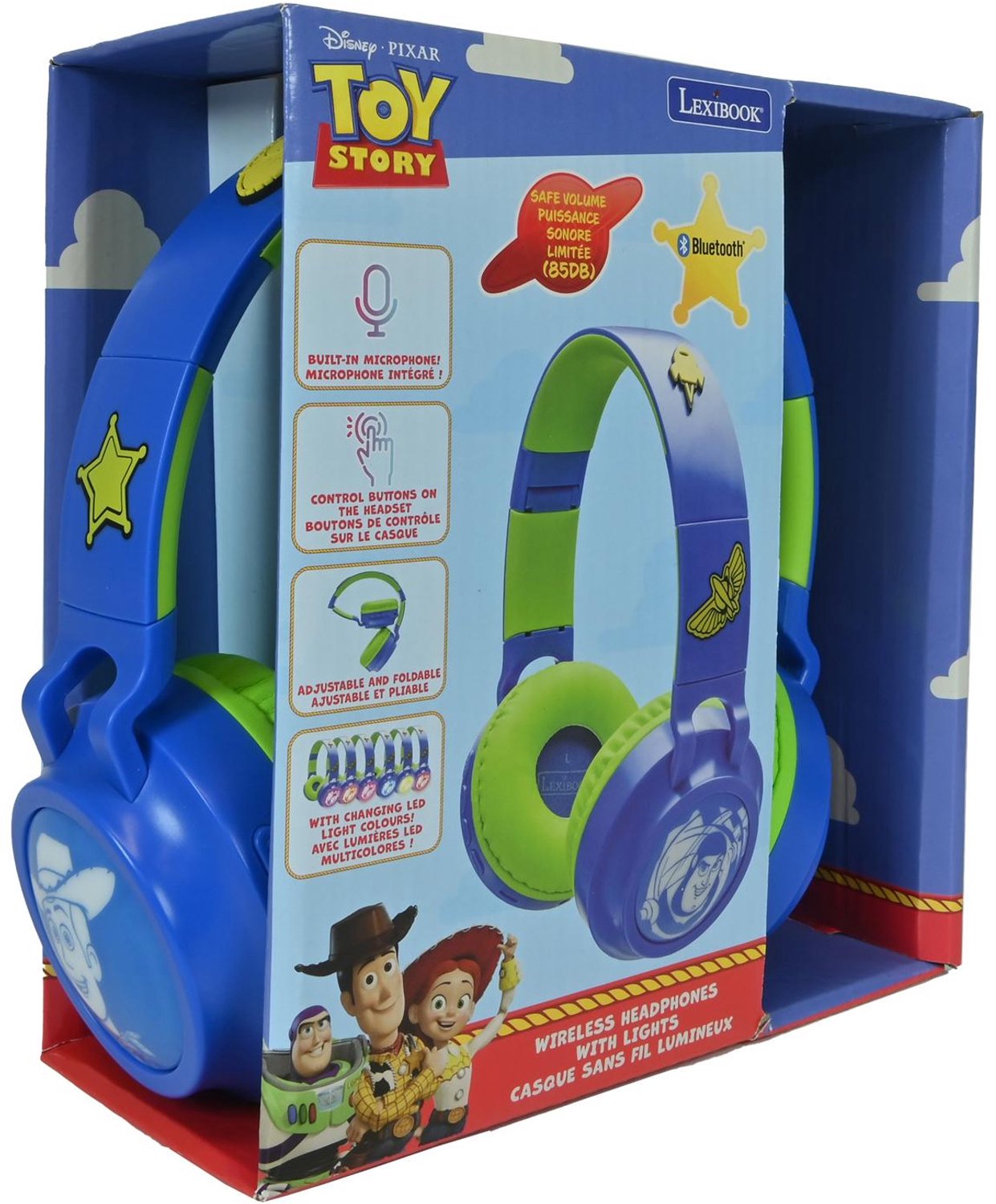 3D speelgoed Story design Bluetooth® en Bedrade Opvouwbare Koptelefoon met veilige volumebeperking