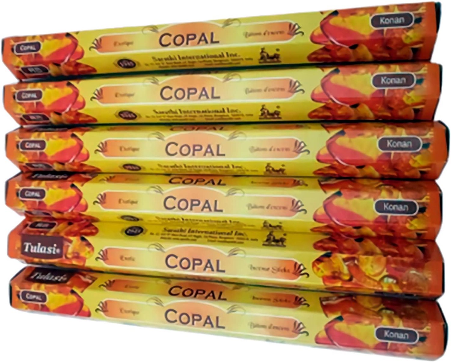 Wierookstokjes 6x20 stuks - copal - lange levensduur - frisse aromatherapie - 20 stuks - ServiceTopper