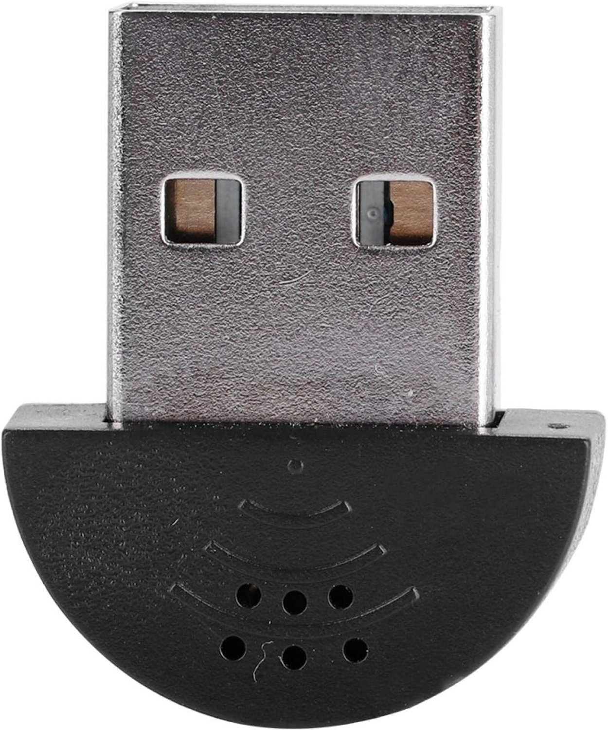 Mini-USB-microfoon 360° - omnidirectioneel zwart - krachtige geluidsweergave - ideaal voor pc-chat - Vemera