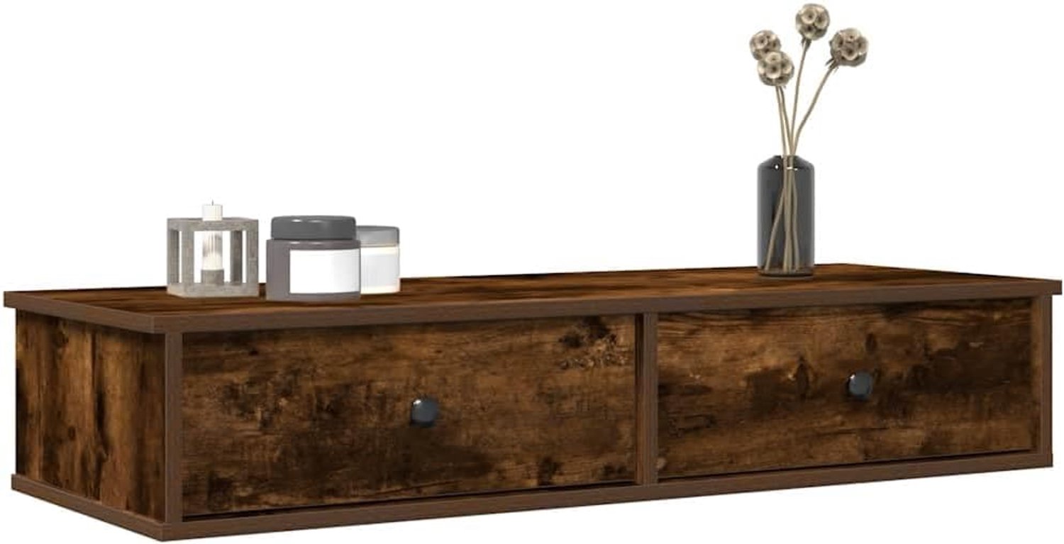 Zwevend rek met laden van hout, voor wandmontage, opbergkast en decoratieve presentatiestandaard voor woonkamer en slaapkamer