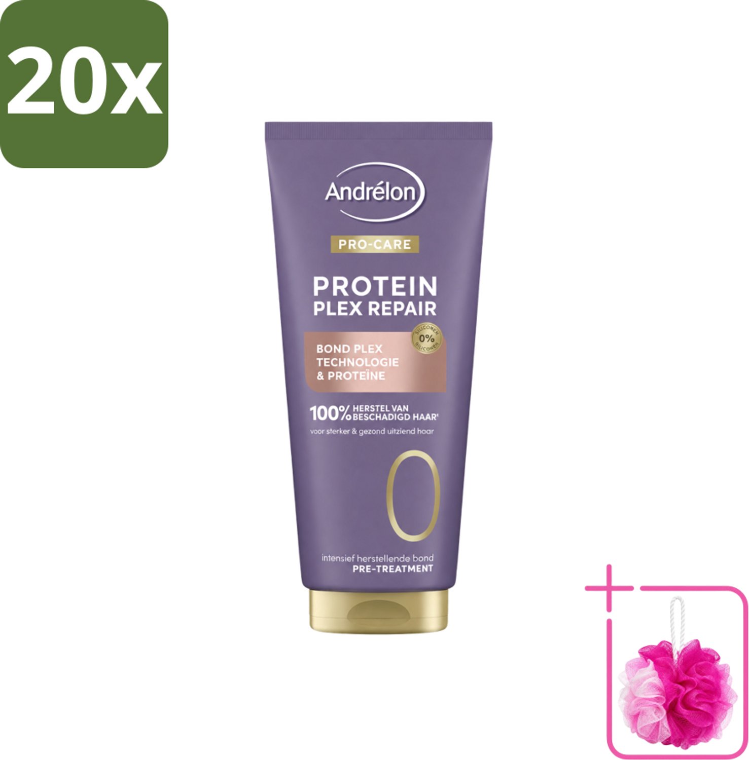 20 x Andrélon – Pre-Treatment – Pro Care Protein Plex Repair – 170 ml - Bulkverpakking - Haarbescherming - Douchemop - Haarherstel