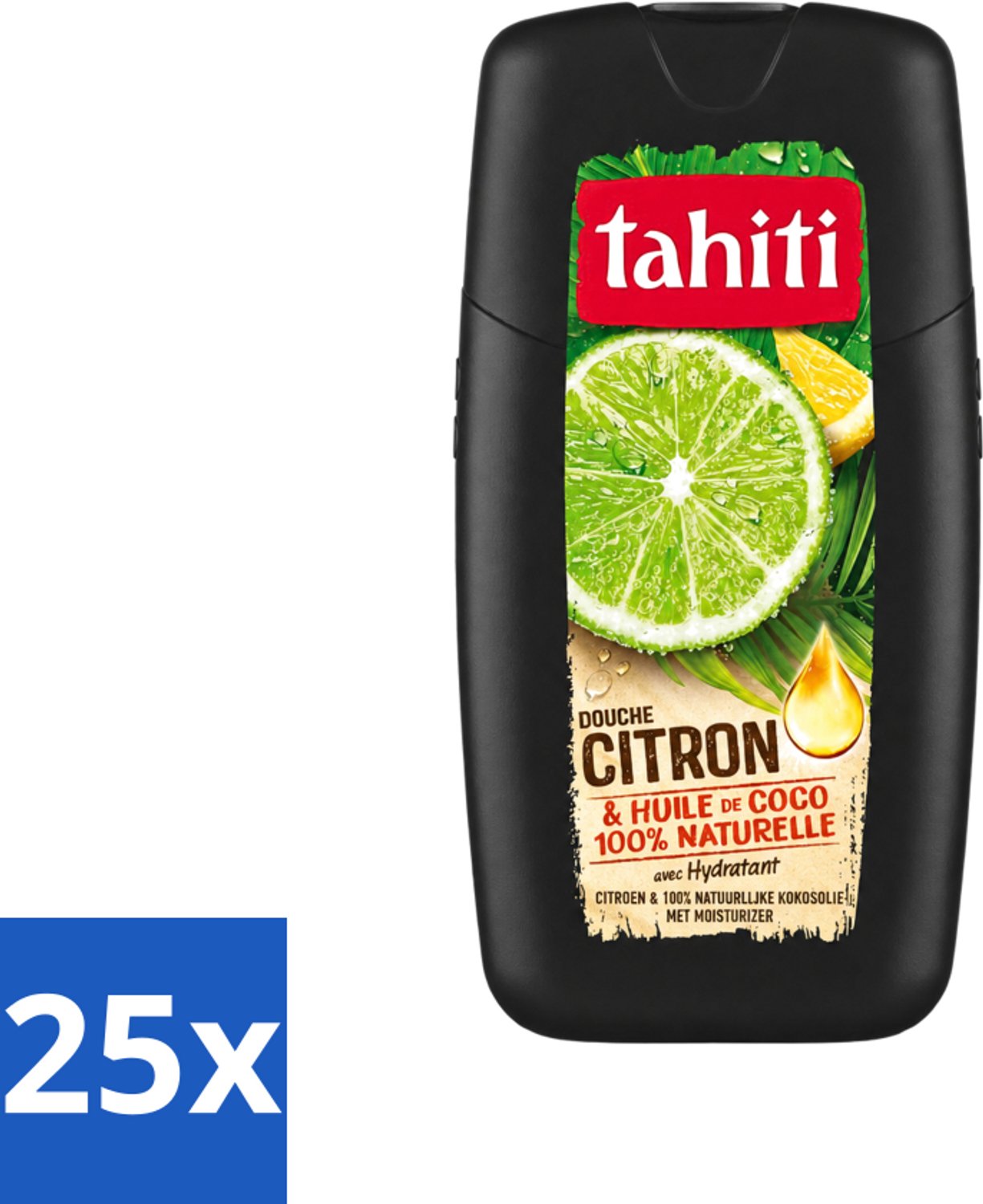 25 x Tahiti - Douchegel - Citroen & Kokosolie - Hydraterend - 250 ml - Voordeelverpakking - 25 stuks