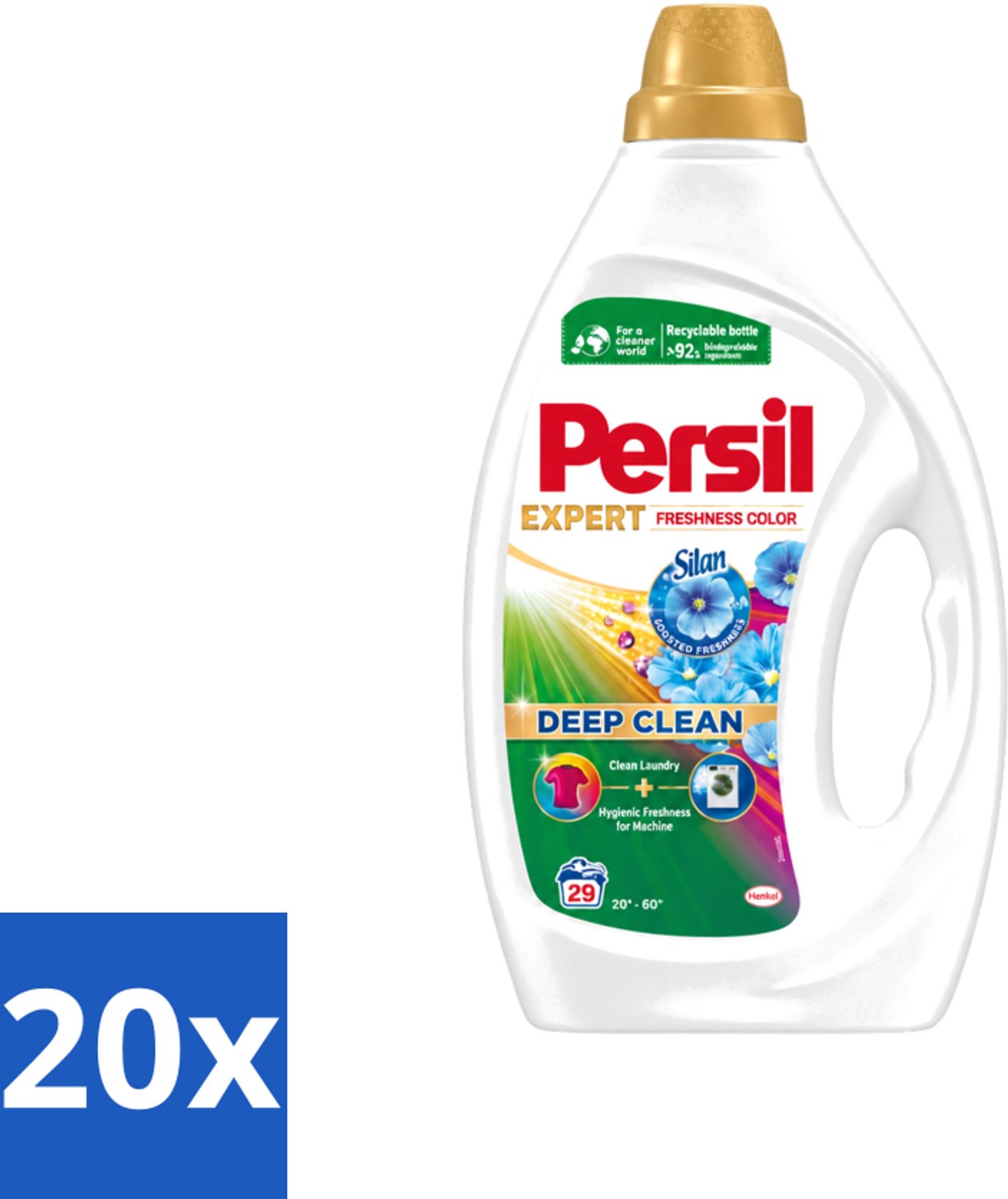 20 x Persil Expert - Vloeibaar wasmiddel - Gekleurde Was - Silan Boosted Freshness - 29 Wasbeurten - Voordeelverpakking - 20 stuks