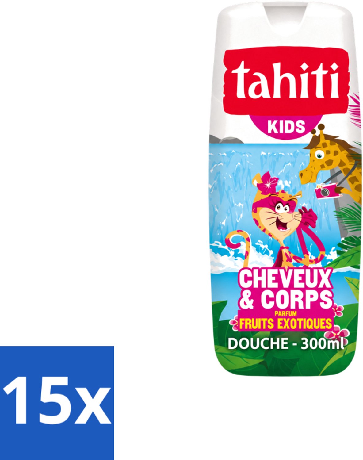 15 x Tahiti – Douchegel – Kids - 300 ml - Voordeelverpakking - 15 stuks