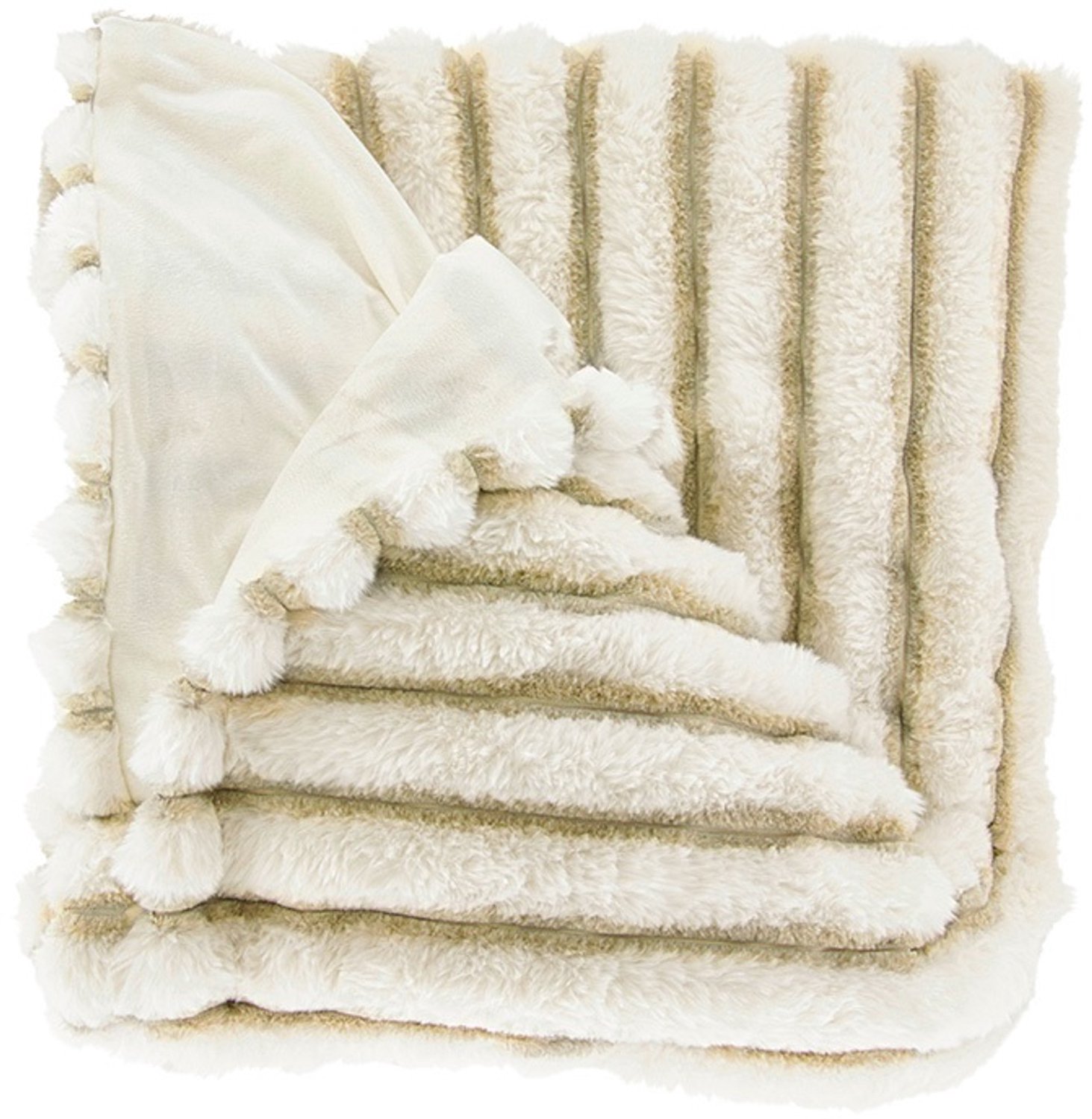 Unique Living Plaid Jens - sand - 150x200cm Beige