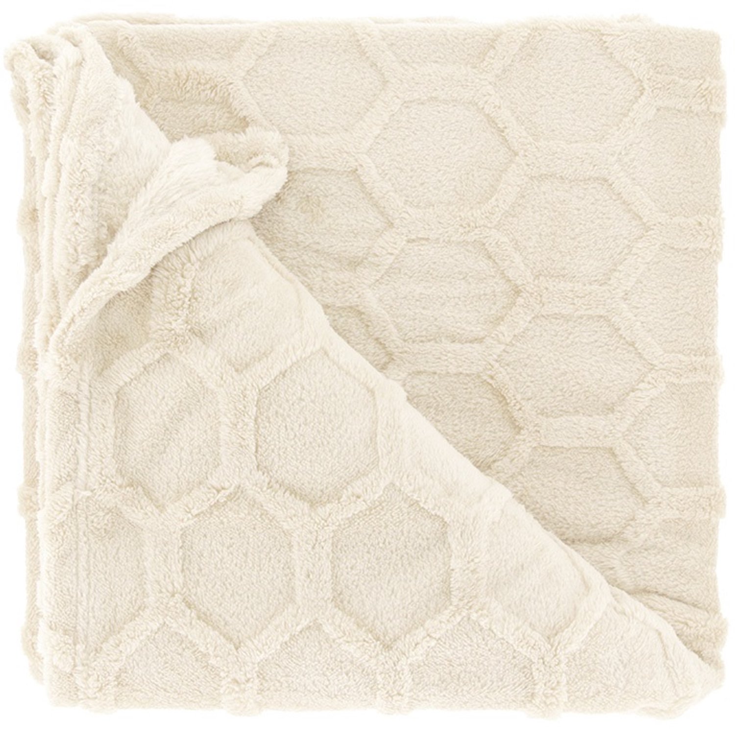 Unique Living Plaid Thor - dove white - 150x200cm Wit