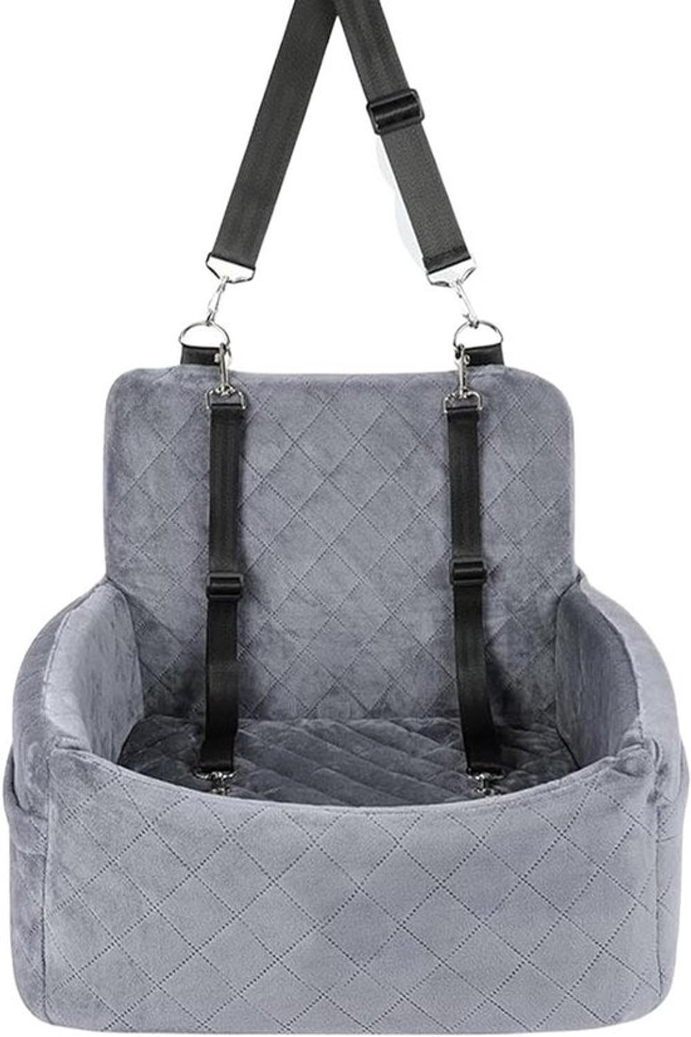 Hondenautostoel - Dierendrager - Comfortabel reizen - Krasbestendig - 40x40x35cm - Grijs