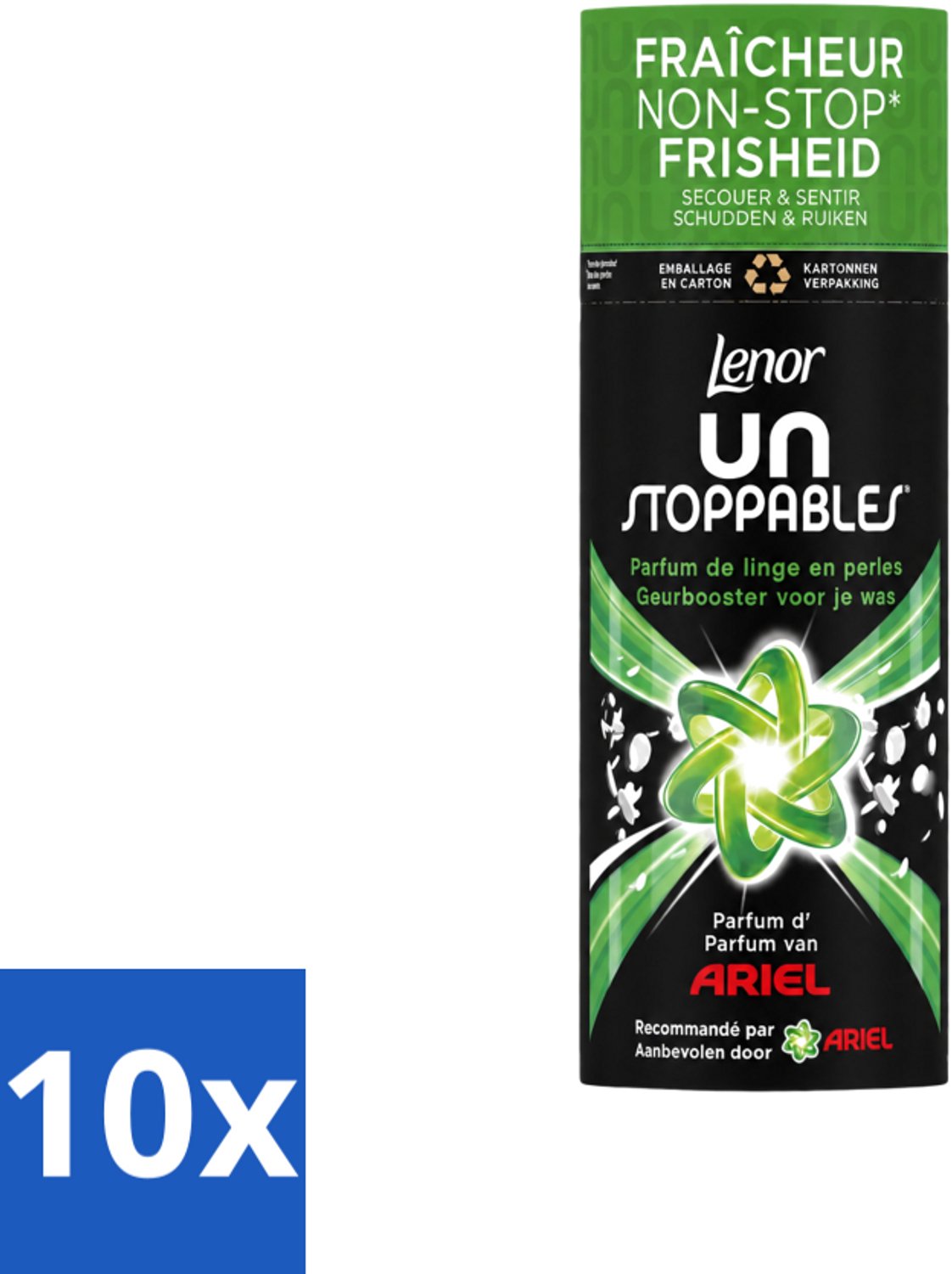 10 x Lenor Unstoppables – Geurbooster – Ariel – 13 Wasbeurten – 165 g - Voordeelverpakking - 10 stuks