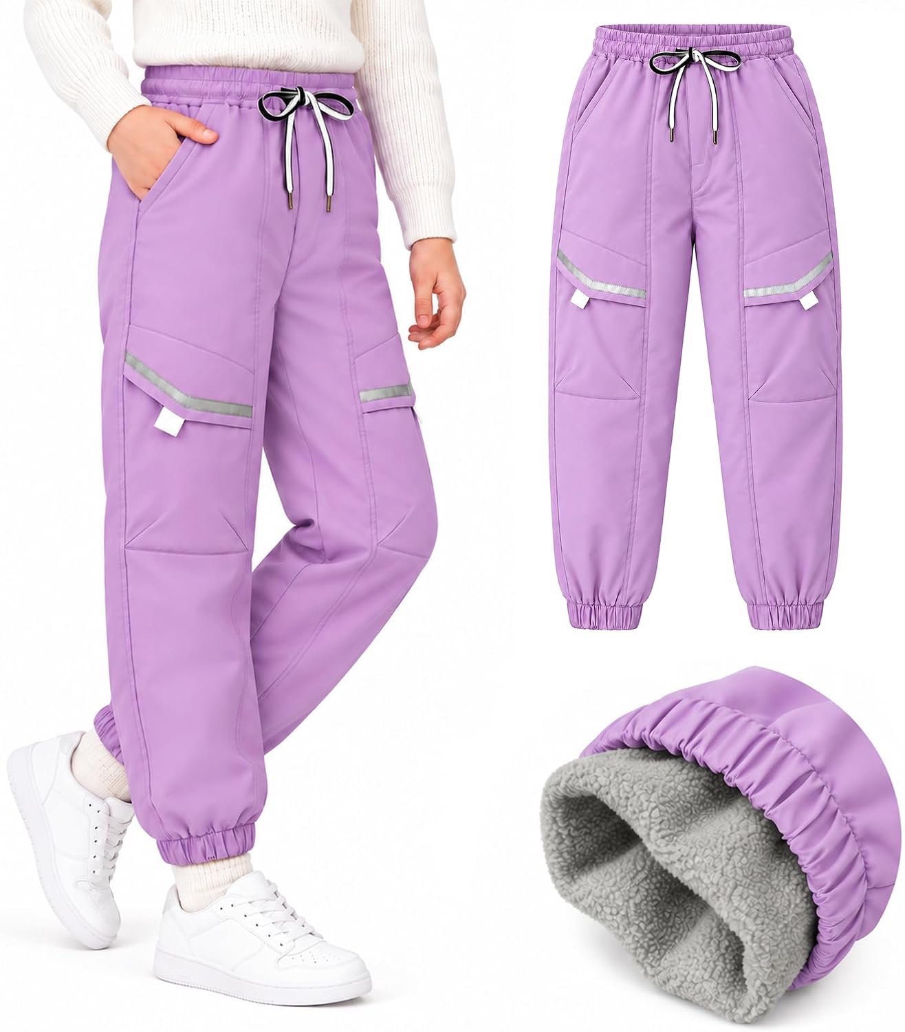 Fleece Gevoerde Wandelbroek Softshellbroek, maat 122-164