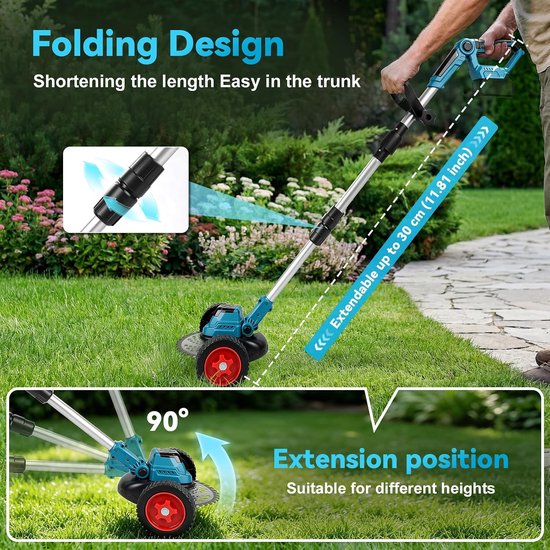 Bosmaaier, draadloos, compatibel met Makita 18 V — afbeelding 4