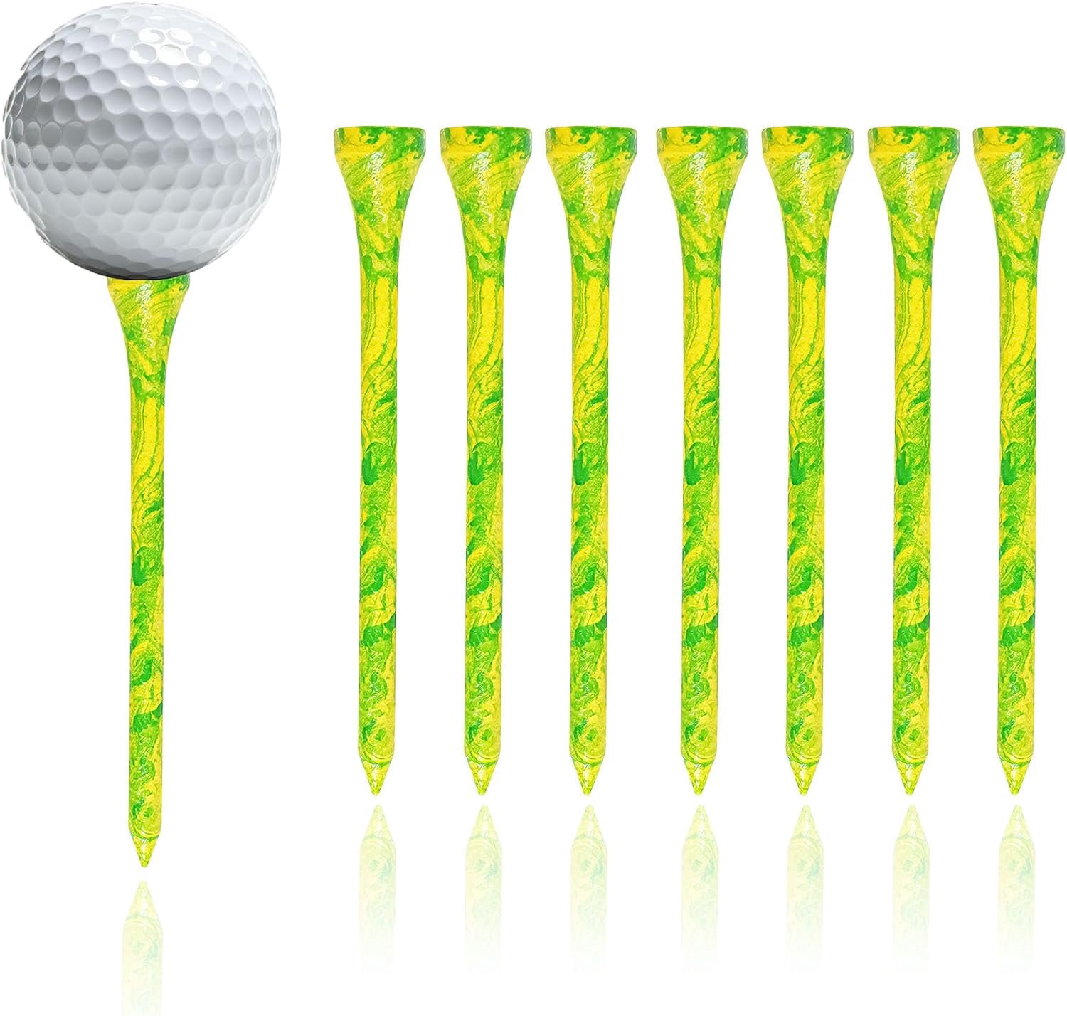 Tees van bamboe, 83 mm, roze-paars met heldere kleuren, golftees kleurrijk, golfaccessoires voor dames, training voor golfspelers, duurzaam, duurzaam