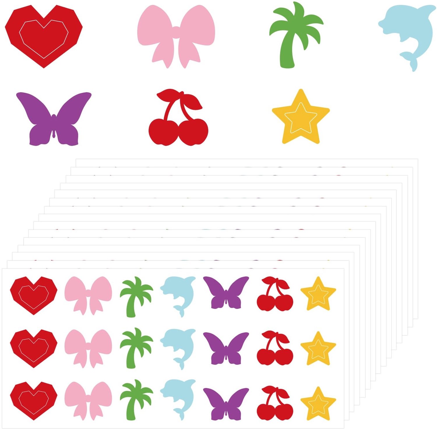 315 Stuks Zelfbruinende Stickers in Diverse Kleuren