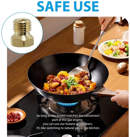 LPG-sproeiers set van 5 - messing - universeel - vervanging - gasfornuis - kookplaten - verschillende maten 0,5-0,95 mm - Gasinjectoren — afbeelding 4