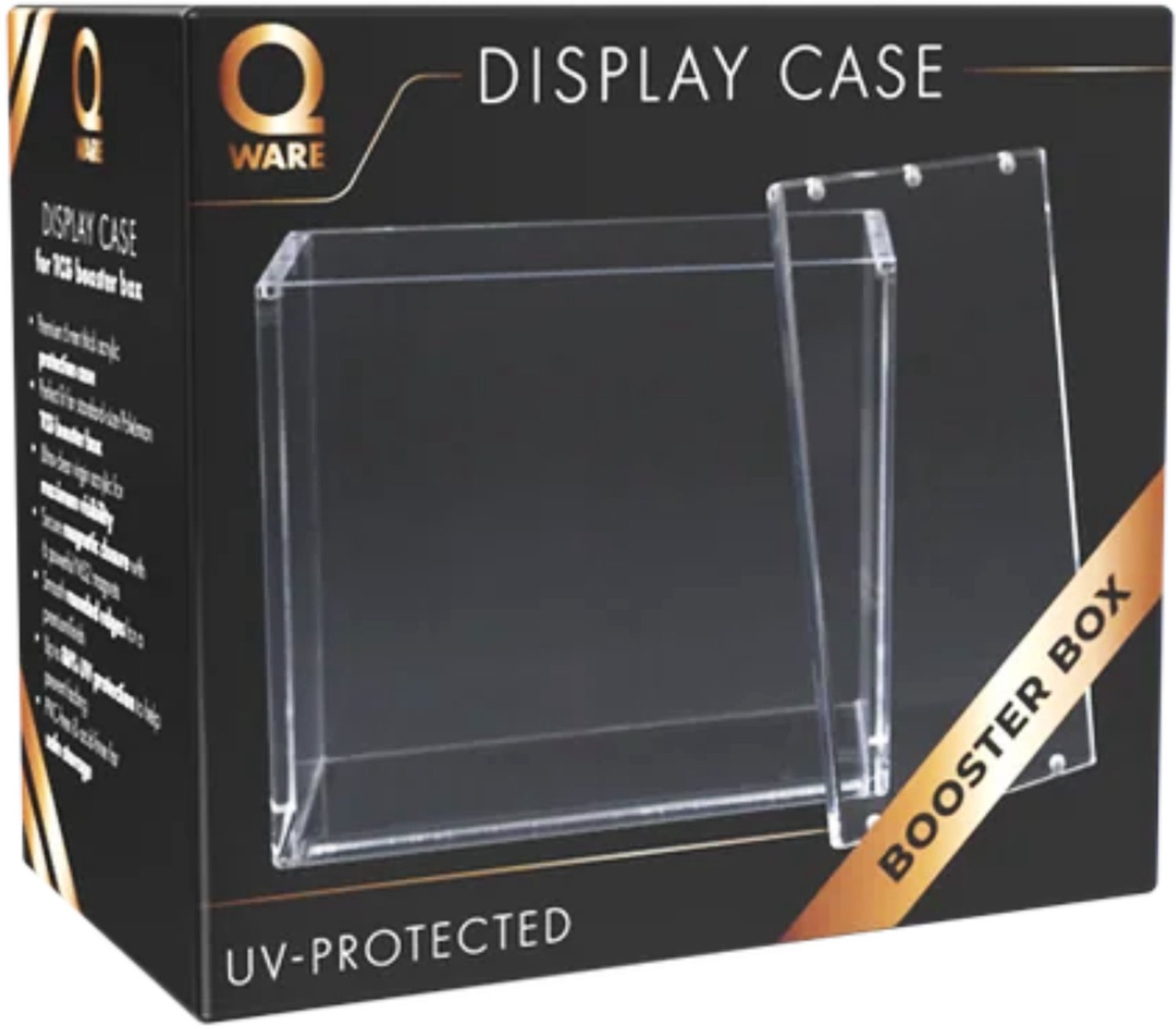 QWARE - Booster Box Acryl Case Magnetisch - Geschikt Voor Pokemon Boosterbox - Acrylic Case - TCG Protector Display - UV Bescherming - Premium Kwaliteit