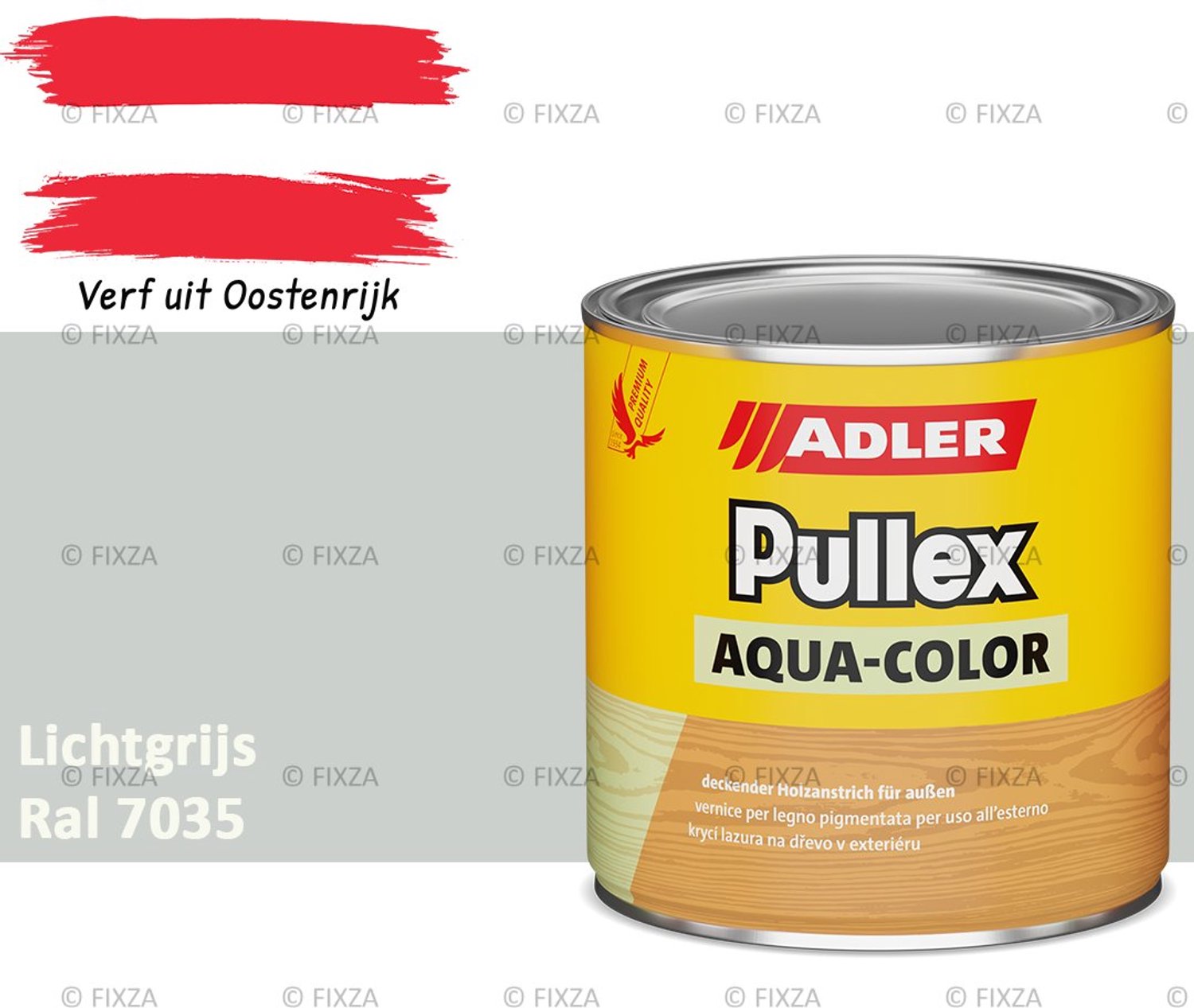 ADLER Pullex Aqua-Color Houtverf Buiten – Lichtgrijs – 2,5 Liter – Watergedragen houtbescherming voor Buitenhout – Beschermt tegen Schimmel en Algen