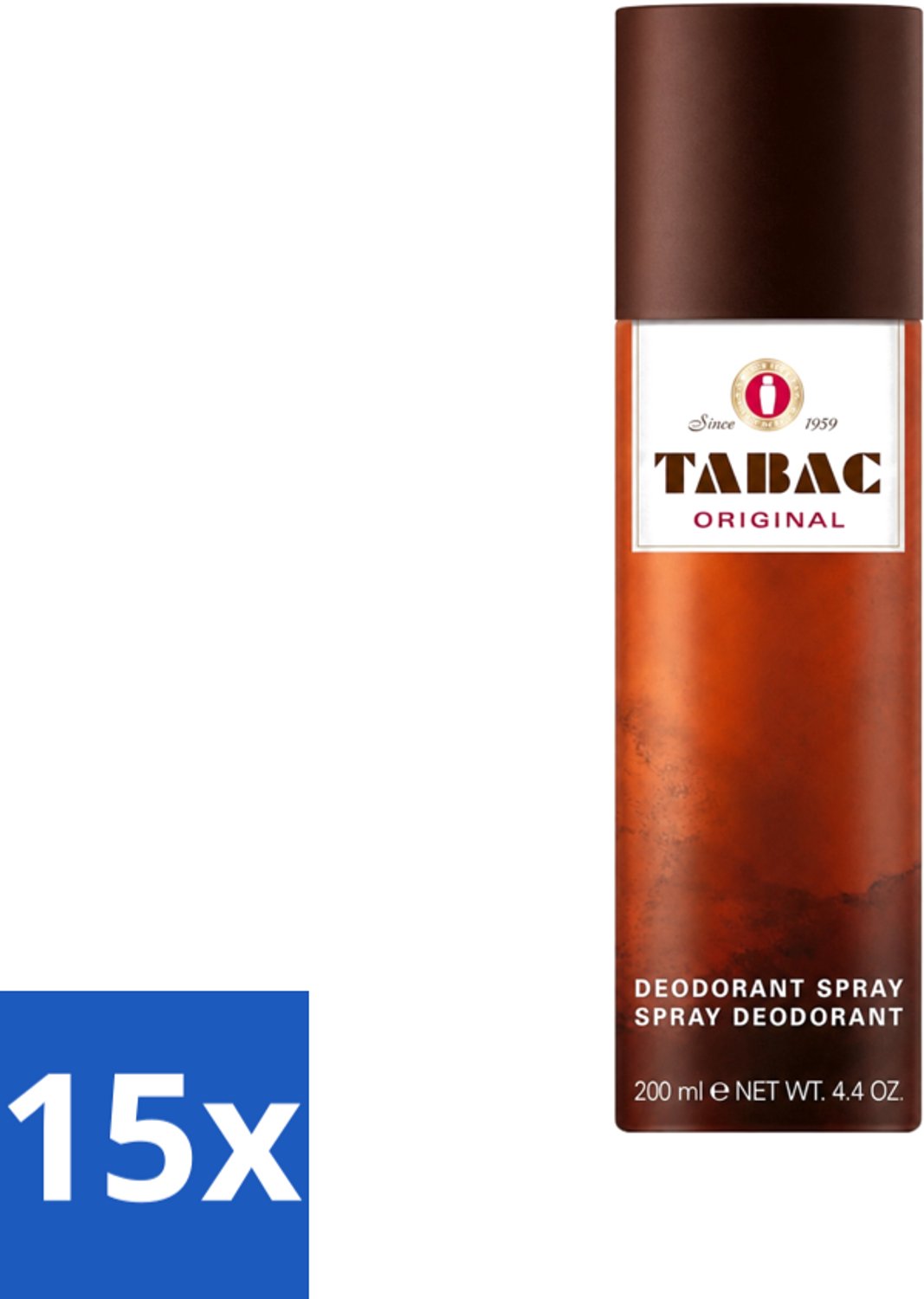 15 x Tabac Original - Deodorant Spray - Anti-transpirant - 200 ml - Voordeelverpakking - 15 stuks