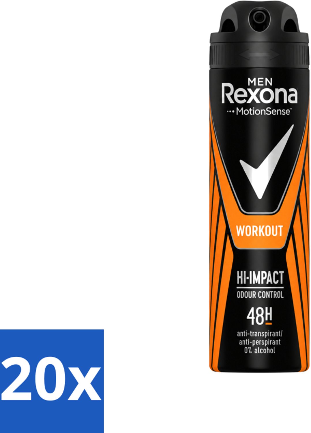 20 x Rexona Men - MotionSense - Deodorant Spray - Anti-transpirant - 150 ml - Voordeelverpakking - 20 stuks