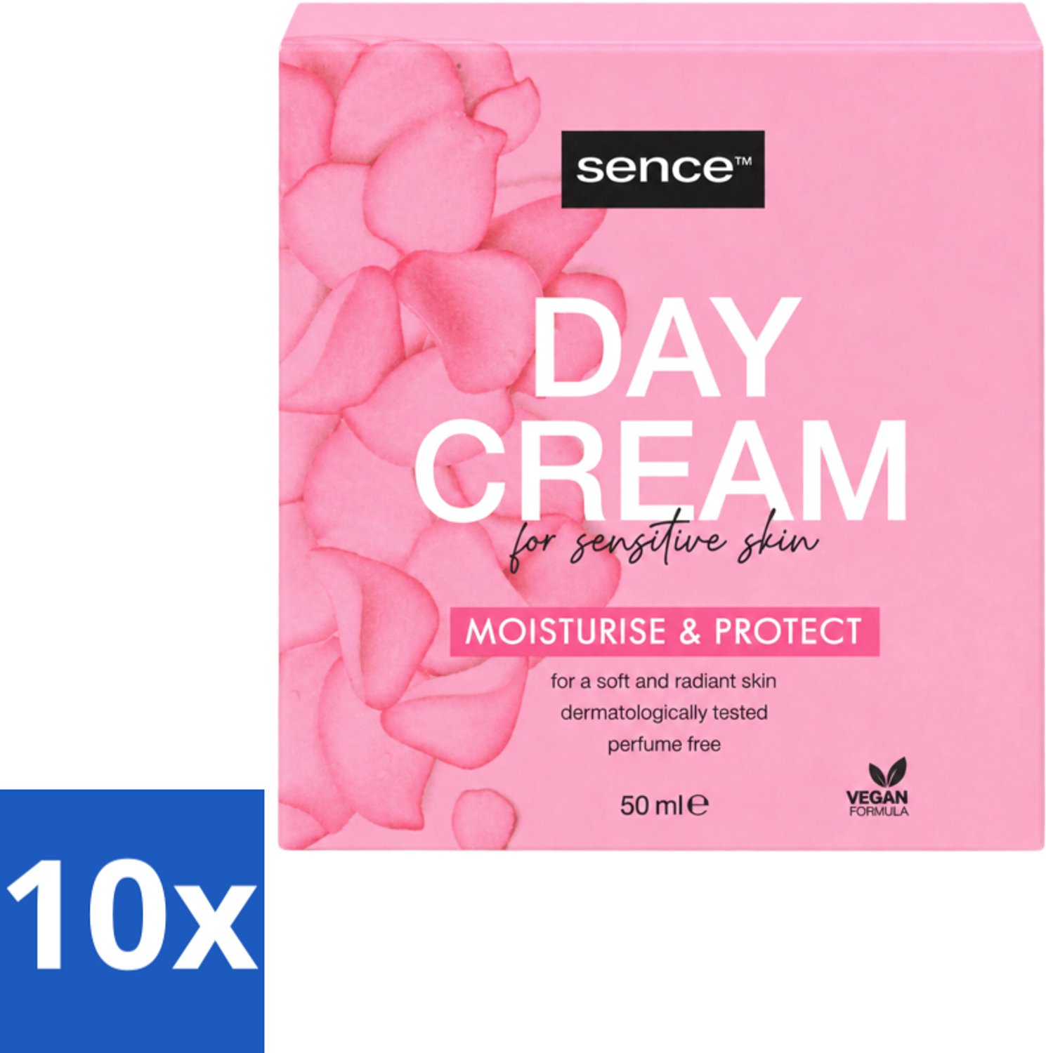 10 x Sence - Gevoelige Huid - Dagcrème - Verzachtend - 50 ml - Voordeelverpakking - 10 stuks