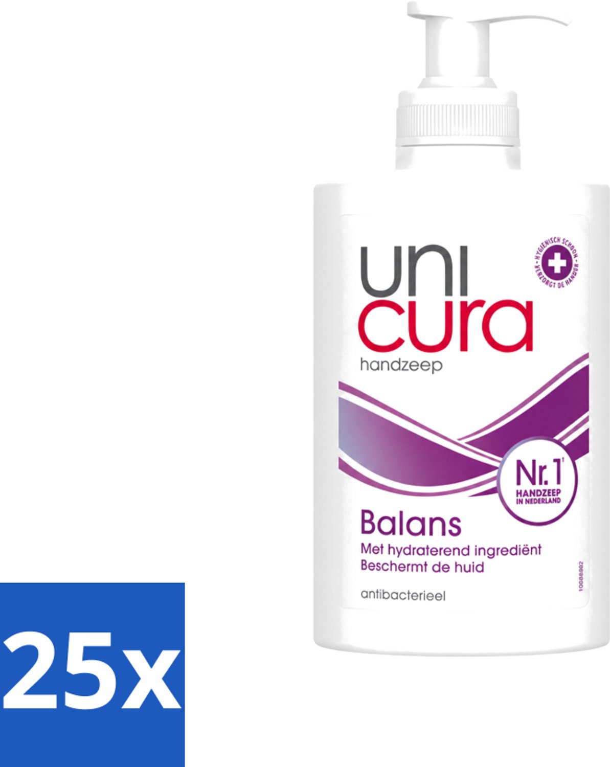 25 x Unicura - Vloeibare Handzeep - Anti Bacterieel - Balans - 250 ml - Voordeelverpakking - 25 stuks