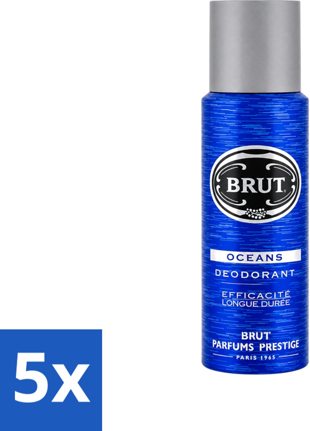 5 x Brut - Deodorant - Spray - Oceans - Fris & maritiem aroma - 200ml - Voordeelverpakking - 5 stuks