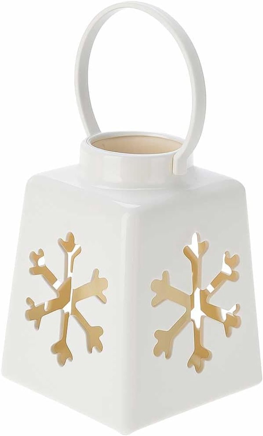 Kerstlantaarn met LED-kaars, 14 cm