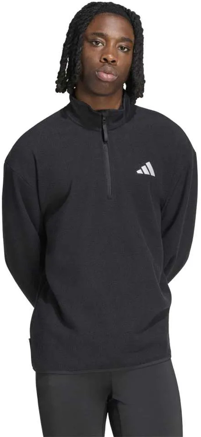 Adidas Adi365 Running Essentials Winterised Fleece Sweatshirt Met Halve Rits Man Zwart