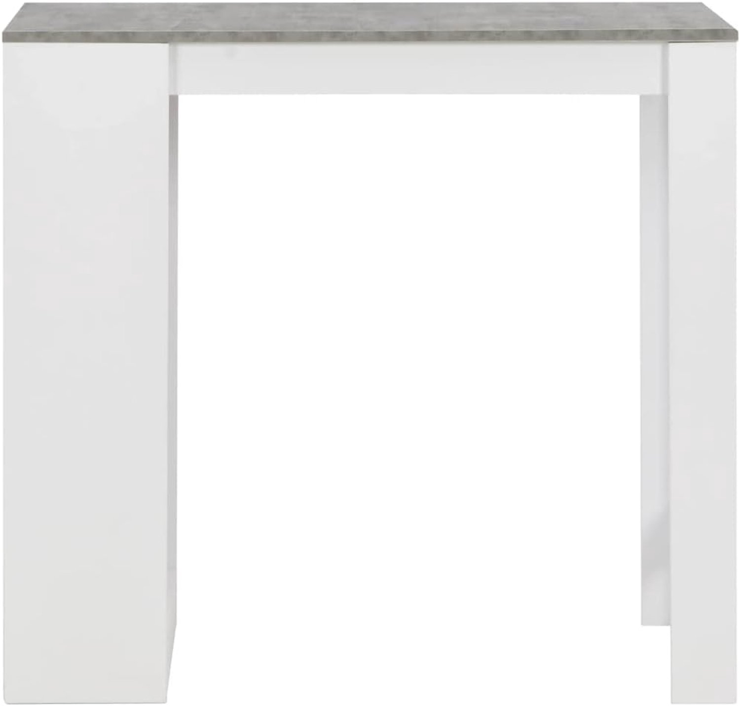 Tafel met rek, wit, 110 x 50 x 103 cm, 3-traps opbergrek voor wijnflessen, stabiel houtmateriaal, 2 sterke poten en zijstandaard voor optimale stabiliteit, ideaal voor kleine