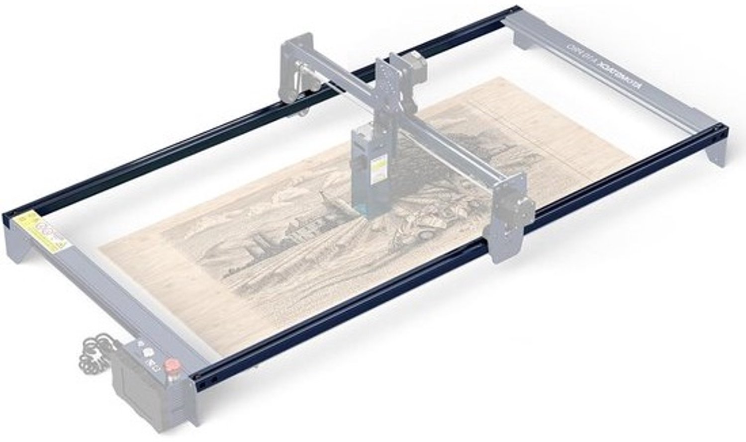 Graveer Y-as Uitbreiding - Vergroter van het graveergebied - Graveren op grote oppervlakken - Originele Profielen - 850x410 mm - Zwart